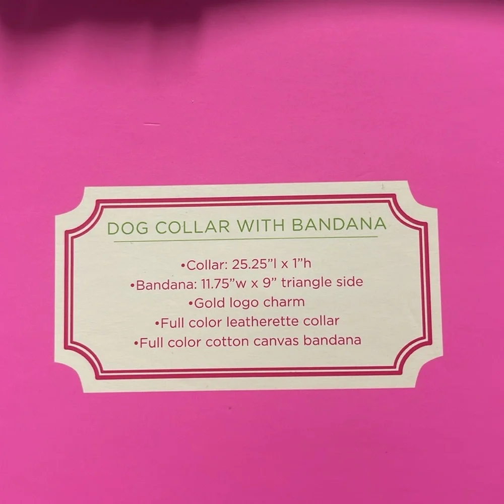 Lilly Pulitzer Barking up the Palm Tree Dog Collar with Bandana